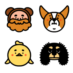 [LINE絵文字] Animals - Mr. Dankun ＆ Moma the corgiの画像