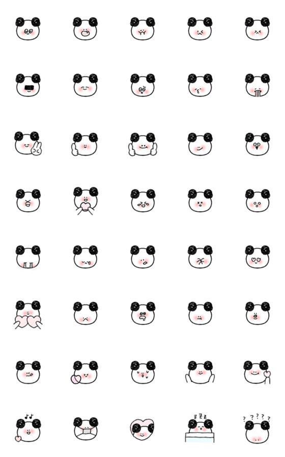 [LINE絵文字]顔を赤らめる  パンダ クマ 絵文字の画像一覧