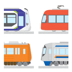 [LINE絵文字] つながる 遊べる 電車 絵文字 30の画像