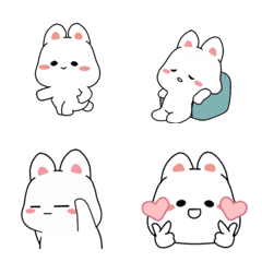 [LINE絵文字] Tiny Bunny Cheeks Pink Moving Emojiの画像