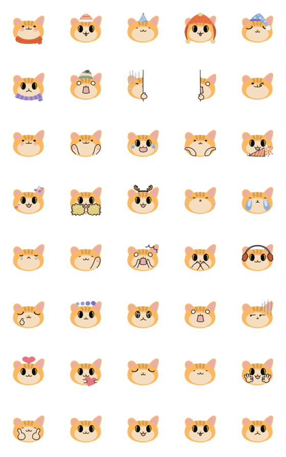 [LINE絵文字]Orange cat comingの画像一覧