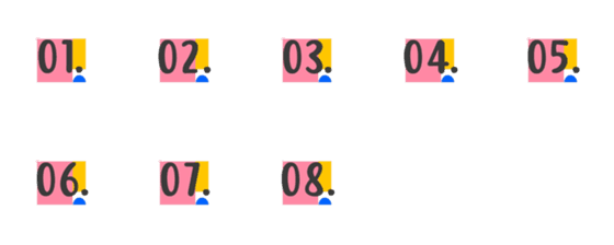 [LINE絵文字]かわいいデジタルステッカー【1-8】v1の画像一覧