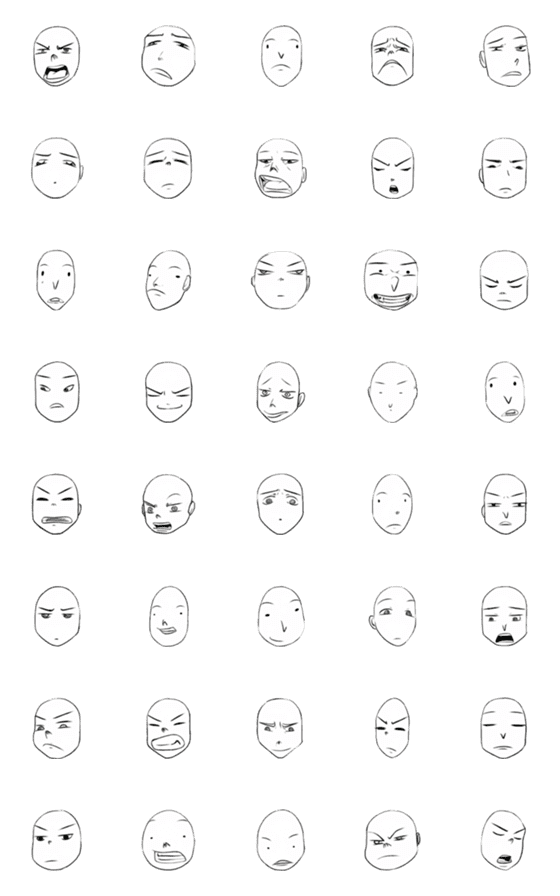 [LINE絵文字]exaggerated expression emojiの画像一覧