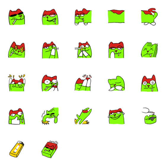 [LINE絵文字]lil Smokei catの画像一覧