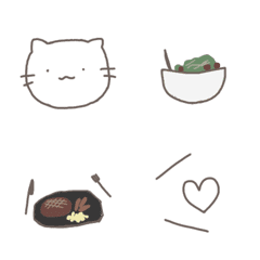 [LINE絵文字] ねこと洋食の画像