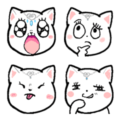 [LINE絵文字] お姫さまの子ねこの画像