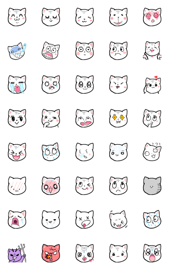 [LINE絵文字]お姫さまの子ねこの画像一覧