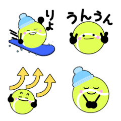 [LINE絵文字] テニスさん 冬に毎日使える絵文字の画像