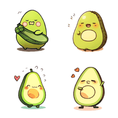 [LINE絵文字] Healing Avocadoの画像