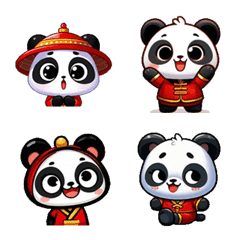 新年 - 可愛いパンダ 1の絵文字メイン画像