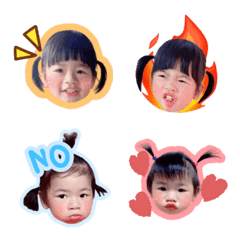 [LINE絵文字] The two years girl emojiの画像