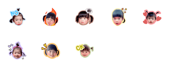 [LINE絵文字]The two years girl emojiの画像一覧