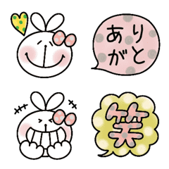 [LINE絵文字] 動く☆おしゃかわドットとうさぎちゃんの画像