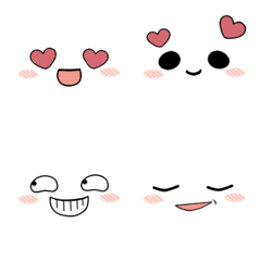 [LINE絵文字] Doodle cute face animated emojiの画像