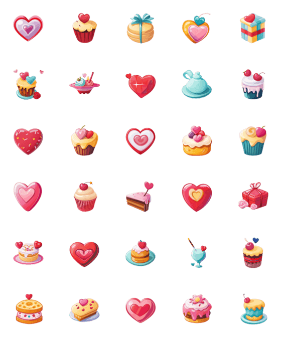 [LINE絵文字]sweet dessert emoji.の画像一覧