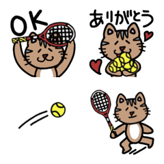 ねこにゃんの毎日テニス絵文字の絵文字メイン画像