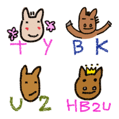 [LINE絵文字] 絵文字：ウマモドキ！！〜英語略語ver.の画像