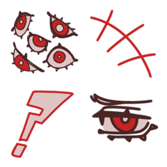 [LINE絵文字] Glaring Red Eyesの画像