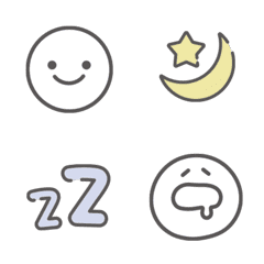 [LINE絵文字] シンプルなマルかお1の画像