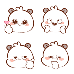 [LINE絵文字] White Panda 6 (Emoji)の画像