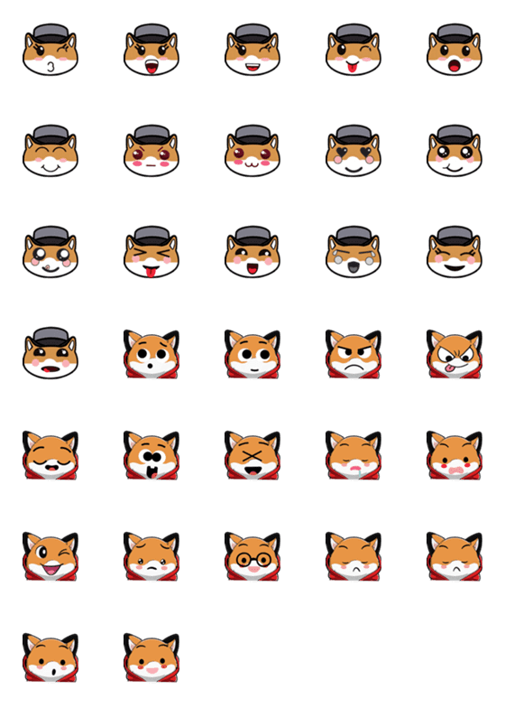 [LINE絵文字]かわいい柴犬エモーティコン(絵文字 Part2)の画像一覧