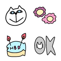 [LINE絵文字] ねこ 使いやすい絵文字♡の画像