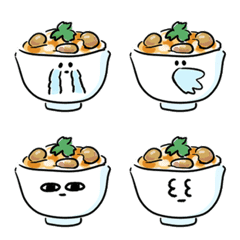 [LINE絵文字] シンプル 親子丼 日常会話の画像