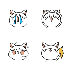 [LINE絵文字] 豆ねこちゃんの絵文字の画像