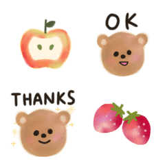 一年中使える 絵本みたいな絵文字の絵文字メイン画像