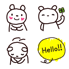 頑張り屋さんで優しい『くまくま』[修正版]の絵文字メイン画像