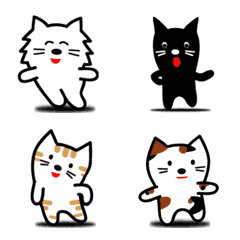[LINE絵文字] 猫ちゃんズのダンス#4の画像