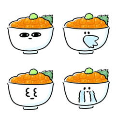 [LINE絵文字] シンプル ウニ丼 日常会話の画像