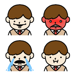 [LINE絵文字] 使いやすい男子高校生の絵文字の画像