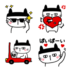 [LINE絵文字] ▶︎動く‼︎どうも。パッツンねこです♡②の画像