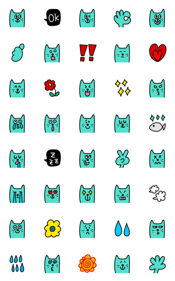 [LINE絵文字]riekimのCAT絵文字の画像一覧