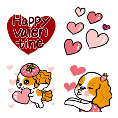 [LINE絵文字] ●動く●emojiキャバリアイチゴ編2024.1の画像
