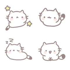 [LINE絵文字] 1 : cute cat emoji ;)の画像