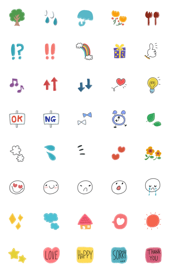 [LINE絵文字]ステッチがかわいい北欧絵文字の画像一覧