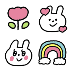 普通のうさぎちゃん⑤の絵文字メイン画像
