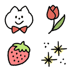 普通のねこちゃん⑤の絵文字メイン画像