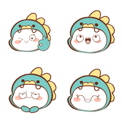 [LINE絵文字] Chubby Dino 5 (Emoji)の画像