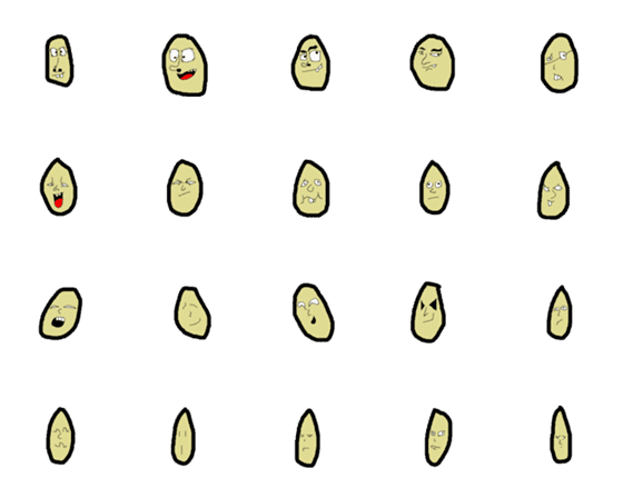 [LINE絵文字]Egg random faceの画像一覧