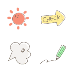 [LINE絵文字] シンプル絵文字＊◯の画像