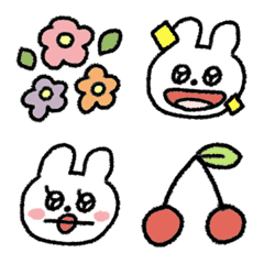 普通のうさぎちゃん⑨うるうるの絵文字メイン画像