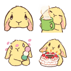[LINE絵文字] 1年中動く▶うさぎの絵文字だよ！の画像