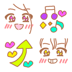 大人きれいめ絵文字♡ビビッドカラフルの絵文字メイン画像