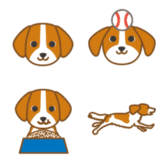 [LINE絵文字] 動くデコ犬の絵文字の画像