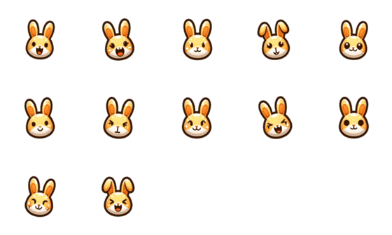 [LINE絵文字]Golden Bunnyの画像一覧