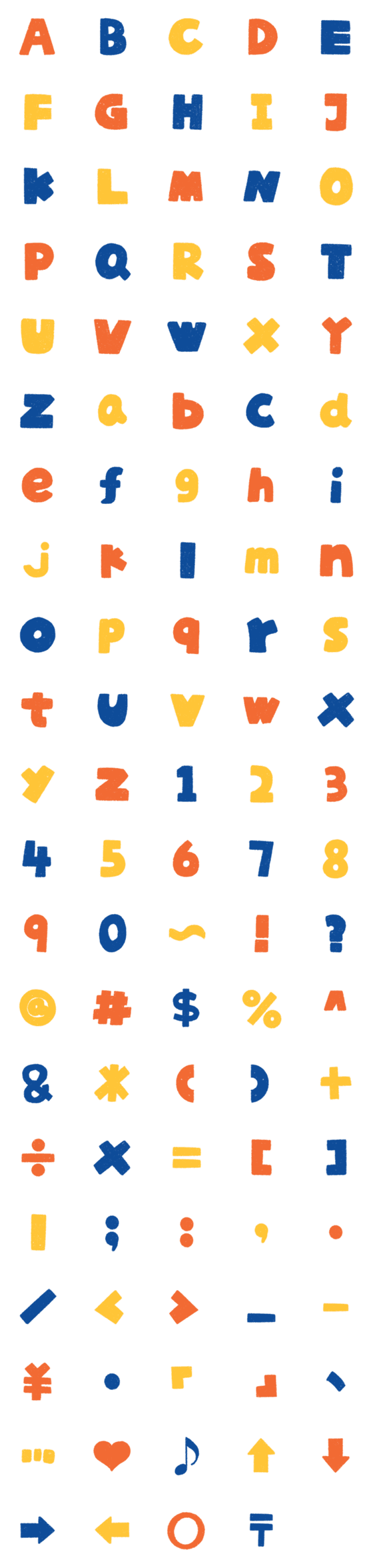 [LINE絵文字]Cute English numerals 5の画像一覧