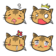 [LINE絵文字] おちゃめな茶猫『むぎまる』2の画像